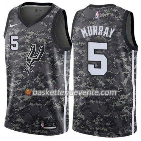 Maillot Basket San Antonio Spurs Dejounte Murray 5 Nike City Edition Noir Swingman - Homme